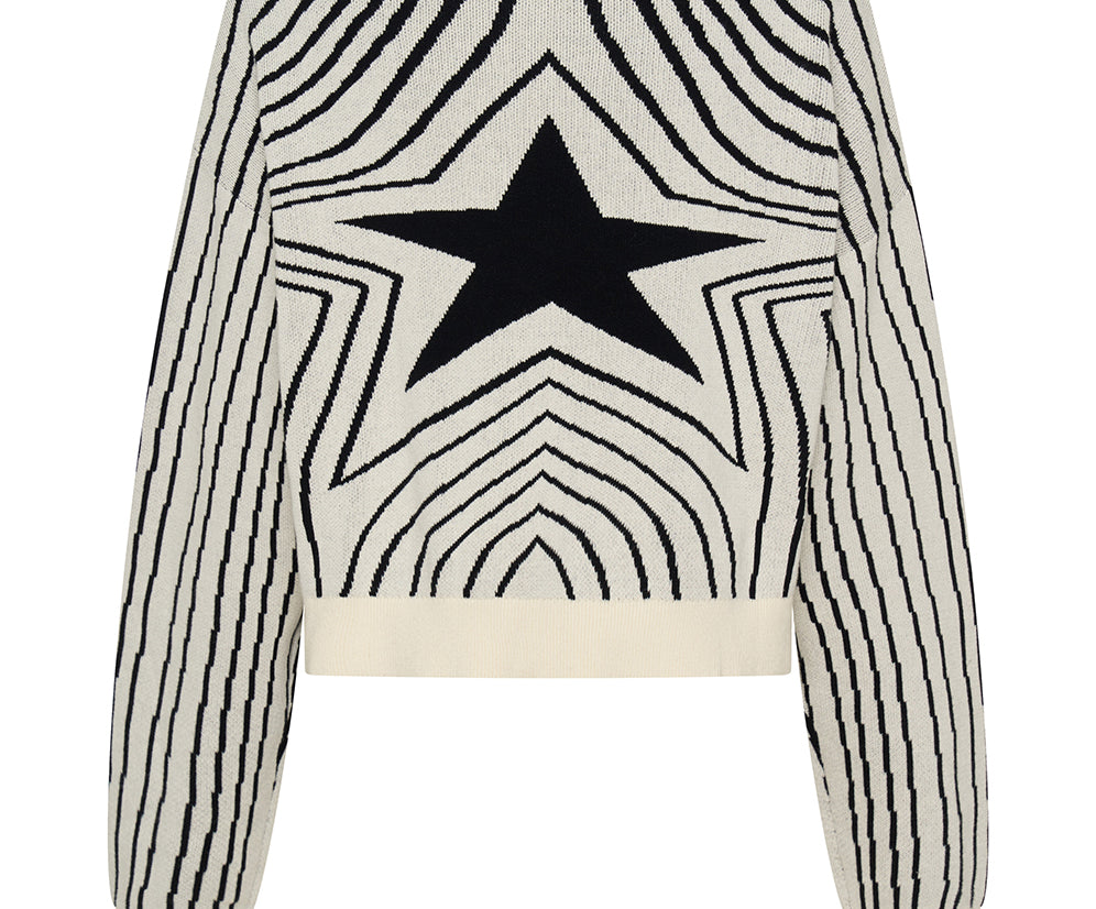 Star Gazing Knitted Sweater - Mono Print
