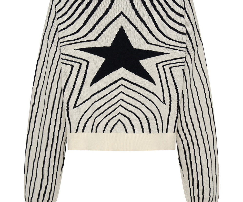 Star Gazing Knitted Sweater - Mono Print