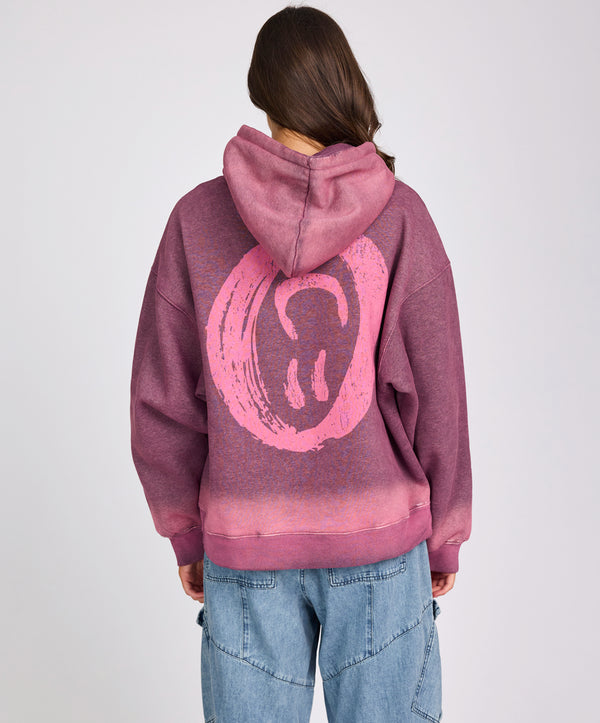 Smiley Batwing Hoody - Pink