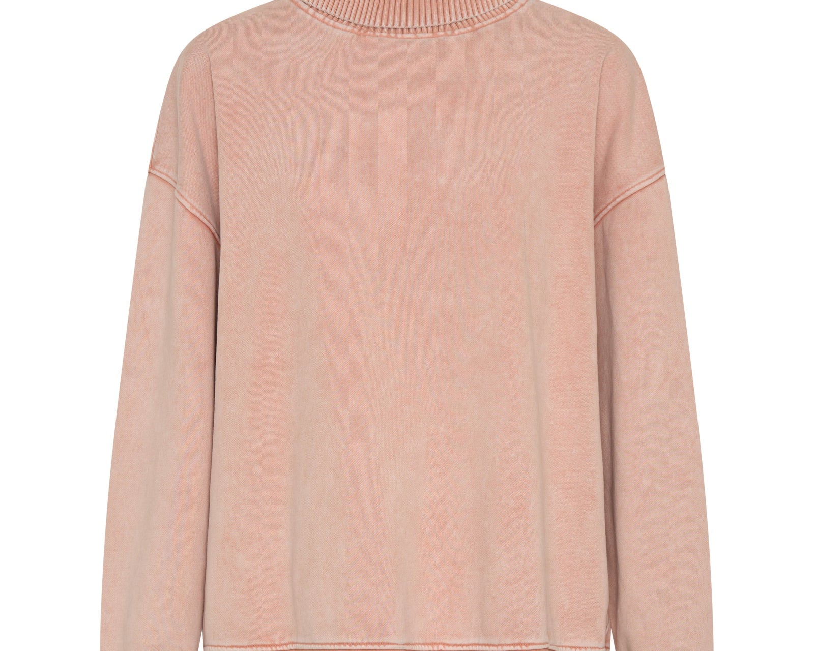 Fleece Roll Neck Sweater - Blush Pink