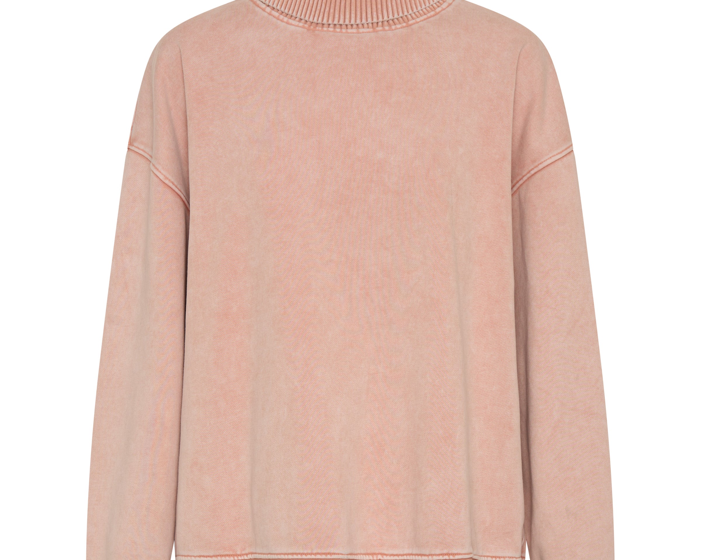 Fleece Roll Neck Sweater - Blush Pink