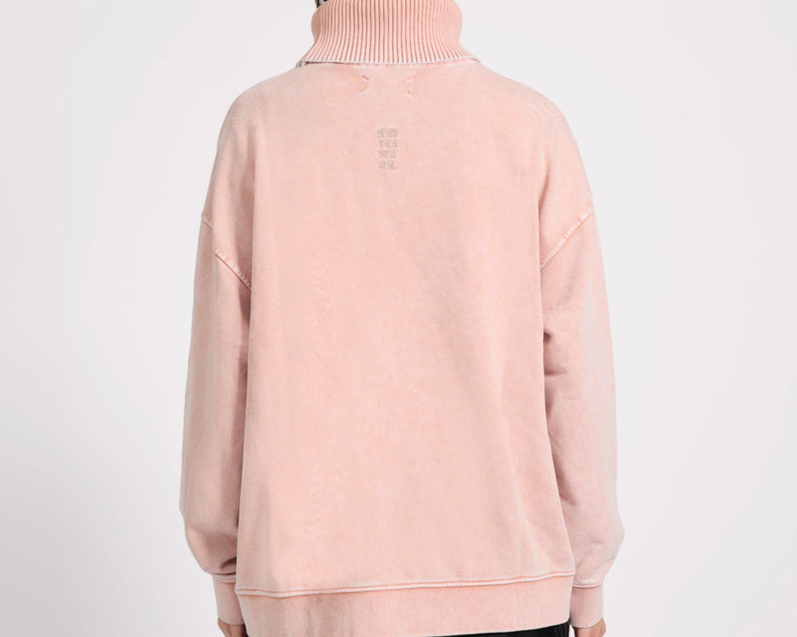 Fleece Roll Neck Sweater - Blush Pink