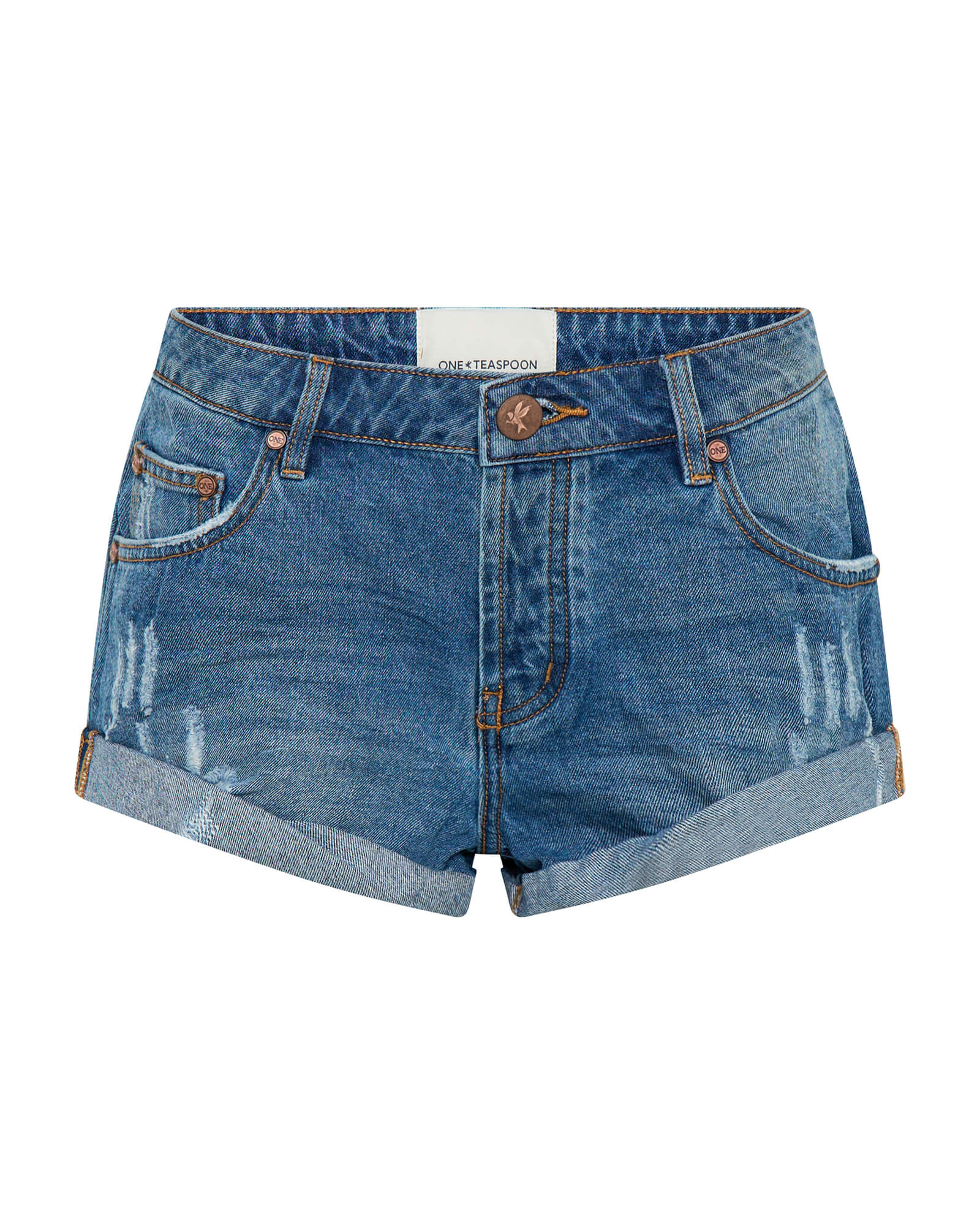 Bandits Low Waist Denim Shorts Pacifica Blue