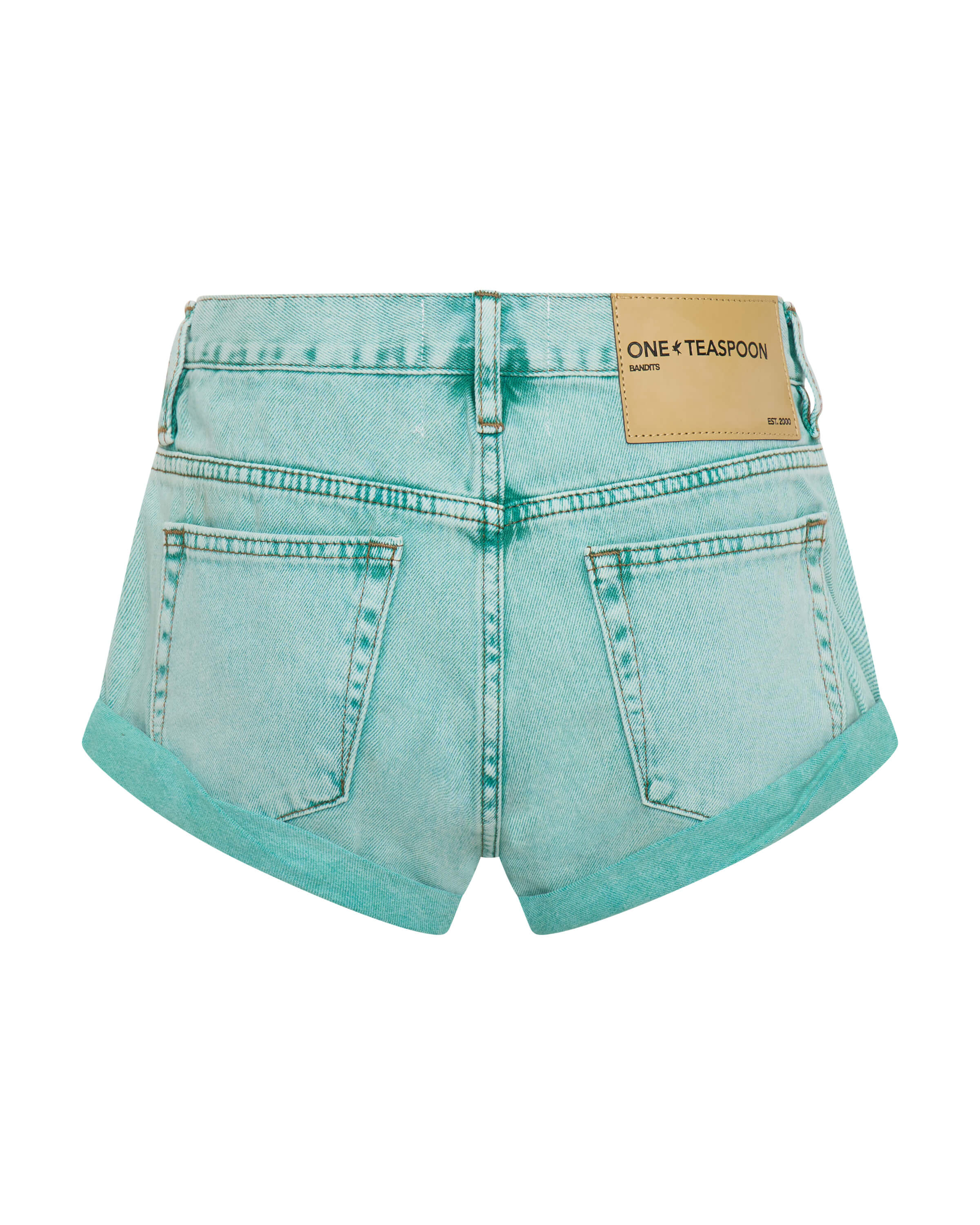 Bandits Low Waist Denim Shorts - Mint Green | One Teaspoon USA