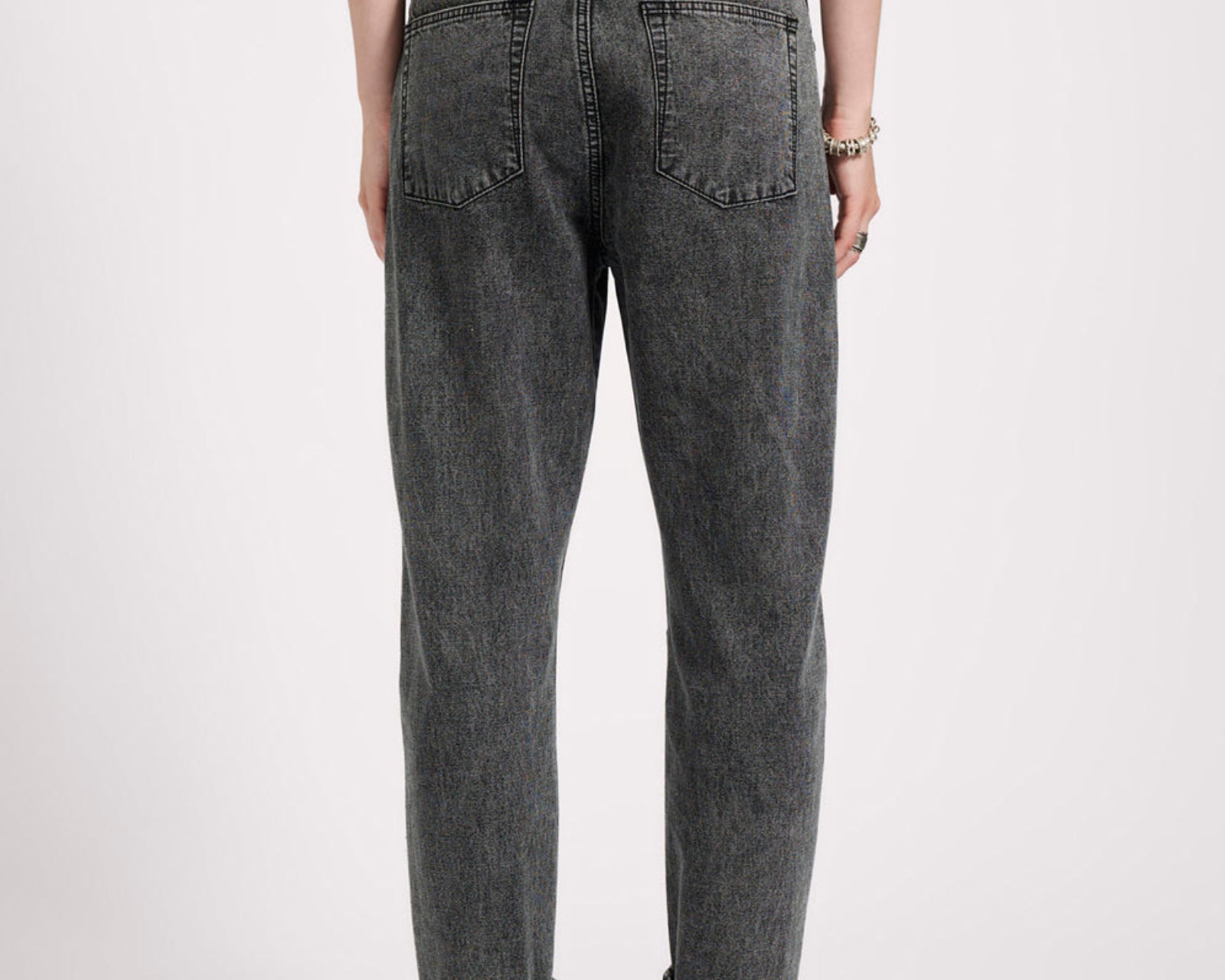 Bandits Low Waist Boyfriend Denim Jeans - Charcoal Black