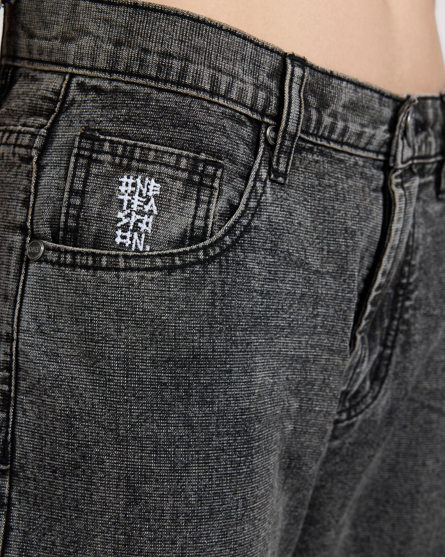 Bandits Low Waist Boyfriend Denim Jeans - Charcoal Black