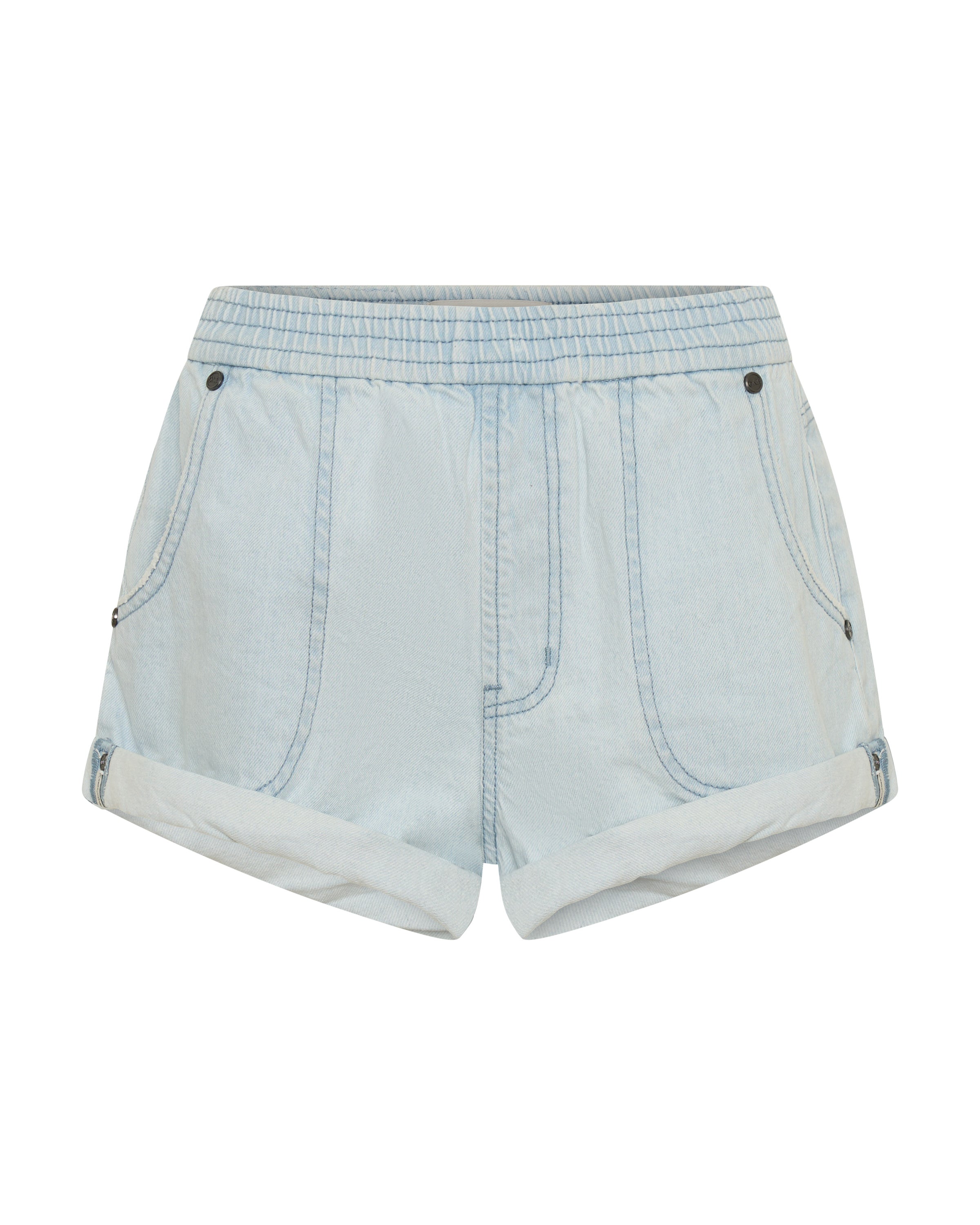 Hunters Mid Waist Boyfriend Elasticated Denim Shorts