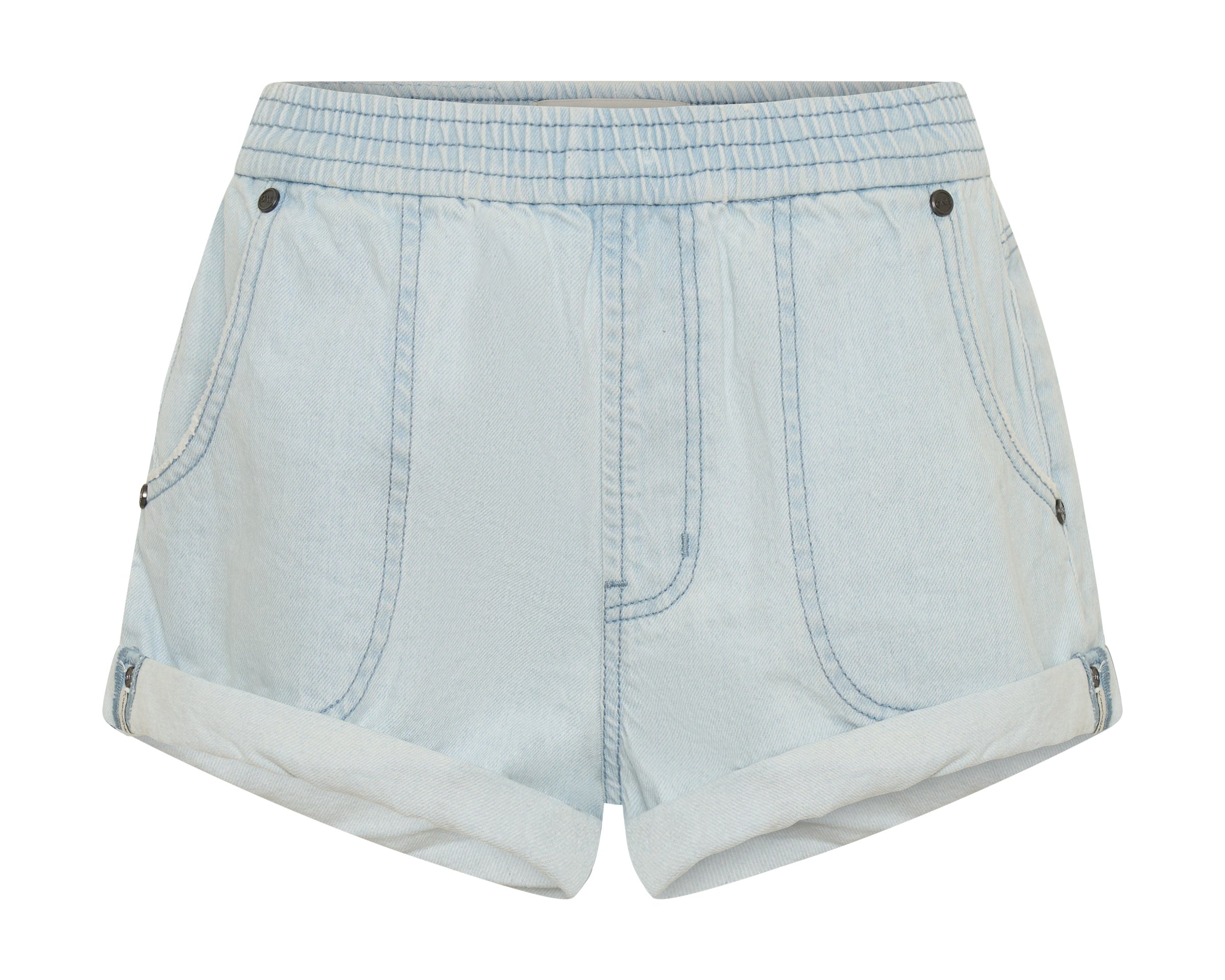 Hunters Mid Waist Boyfriend Elasticated Denim Shorts - Xanthe