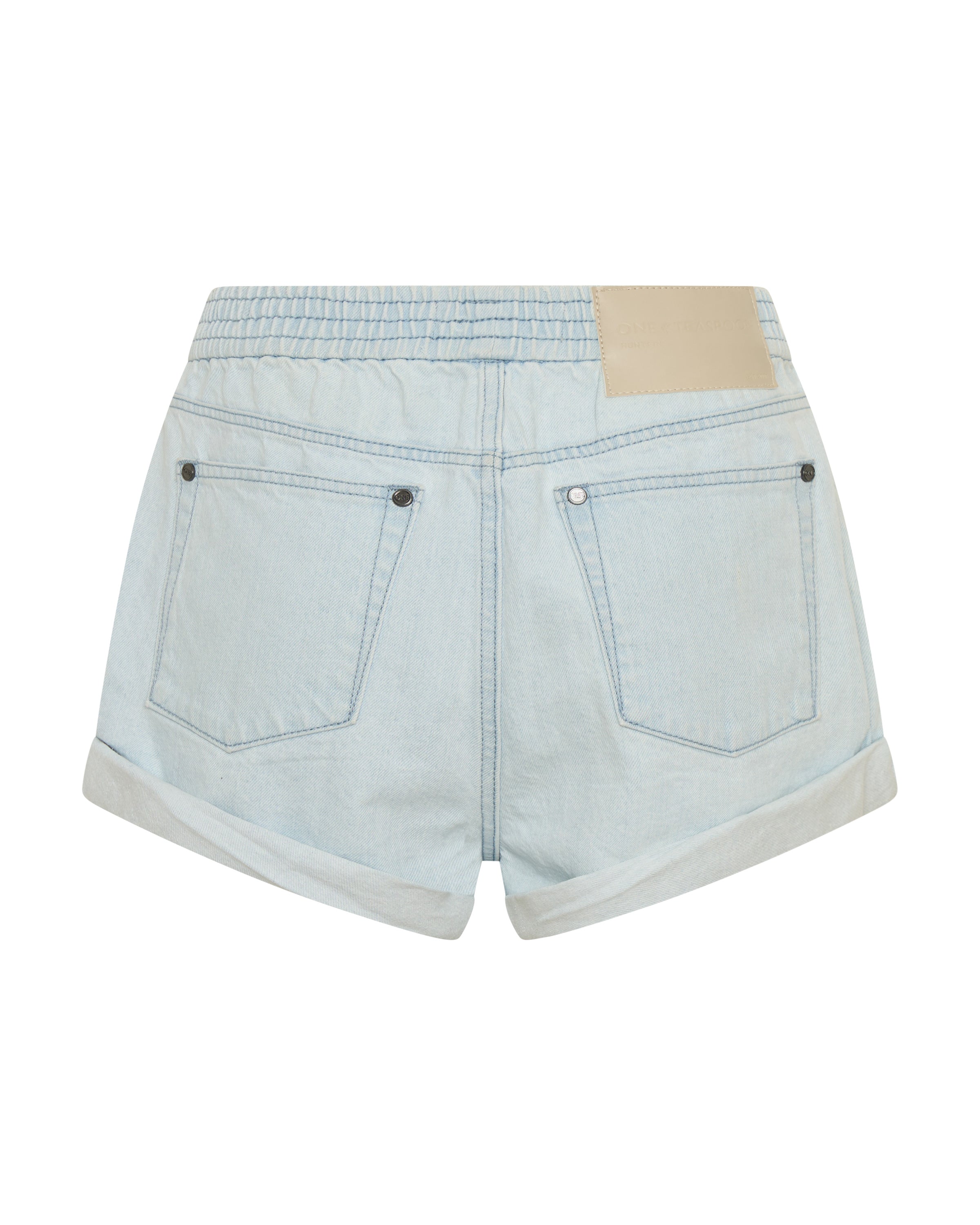 Hunters Mid Waist Boyfriend Elasticated Denim Shorts Hunters Mid Waist Boyfriend Elasticated Denim Shorts