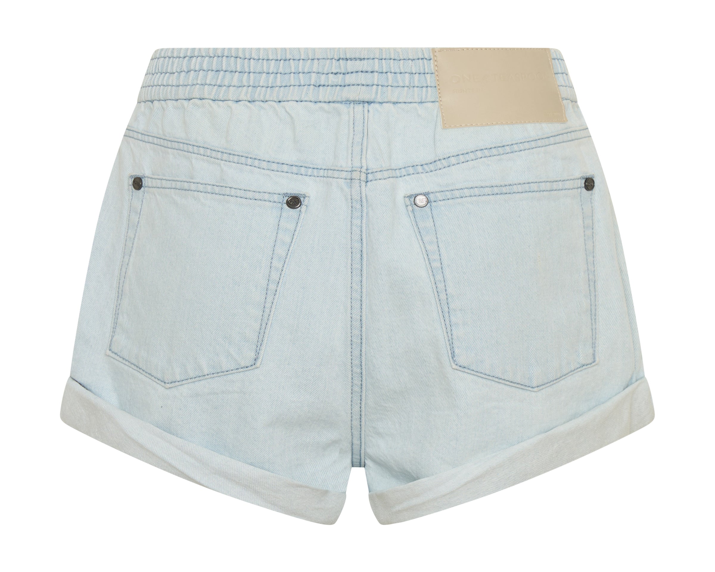 Hunters Mid Waist Boyfriend Elasticated Denim Shorts - Xanthe