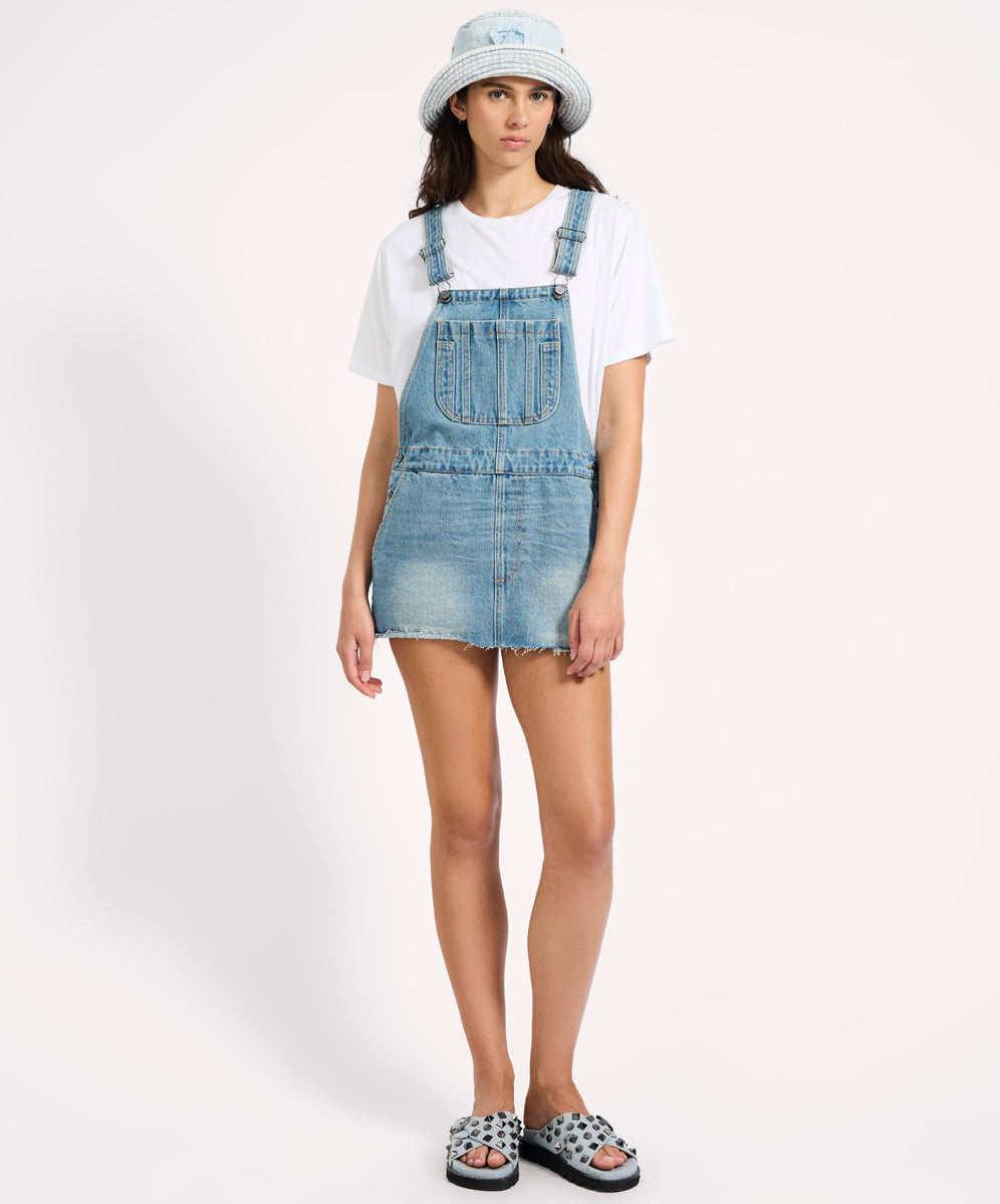  Sloan Mini Pini Denim Dress - Bolt Blue