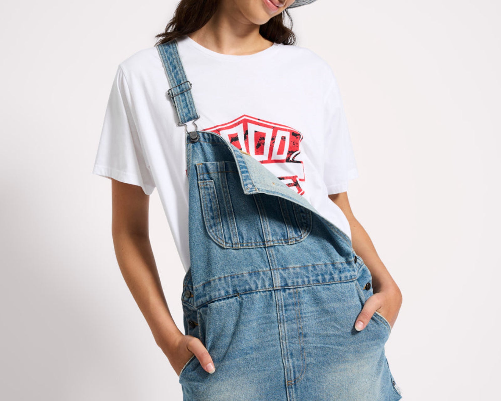 Sloan Mini Pini Denim Dress - Bolt Blue