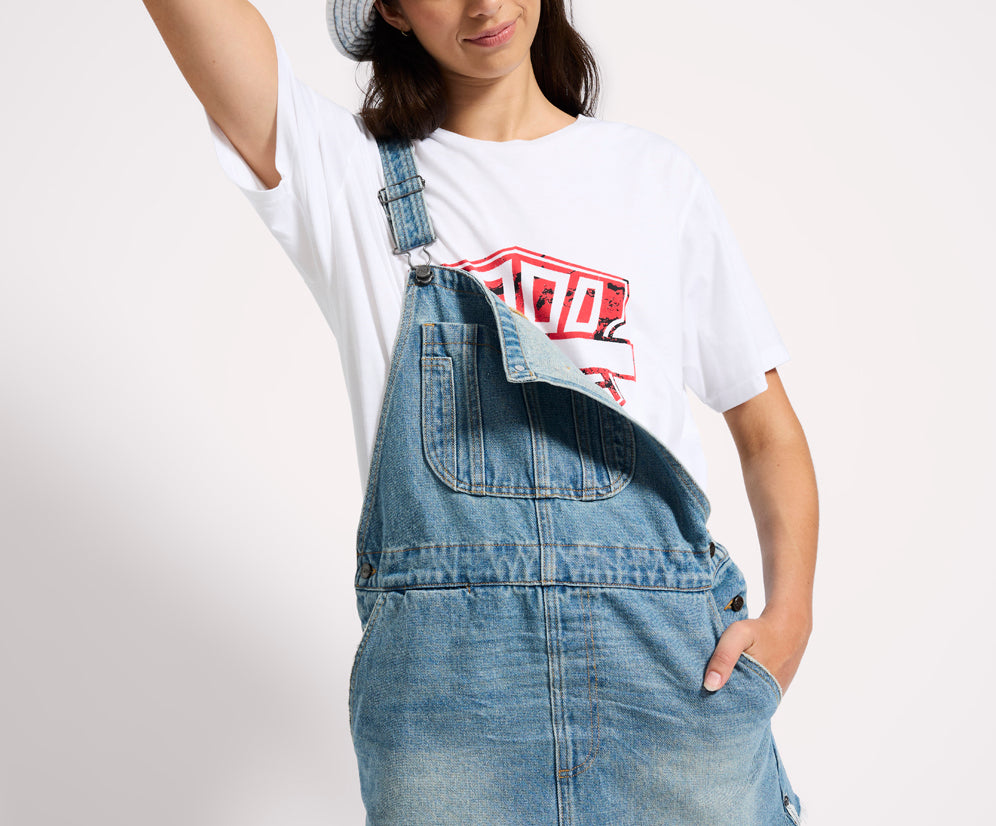 Sloan Mini Pini Denim Dress - Bolt Blue