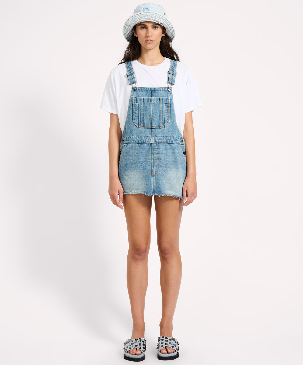  Sloan Mini Pini Denim Dress - Bolt Blue