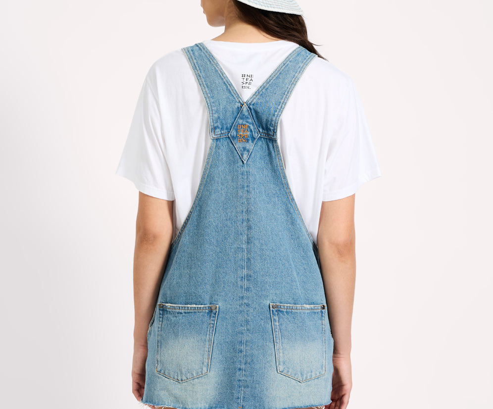 Sloan Mini Pini Denim Dress - Bolt Blue