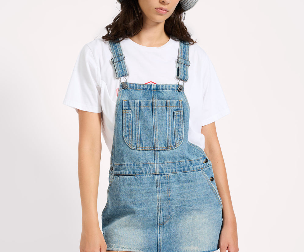 Sloan Mini Pini Denim Dress - Bolt Blue
