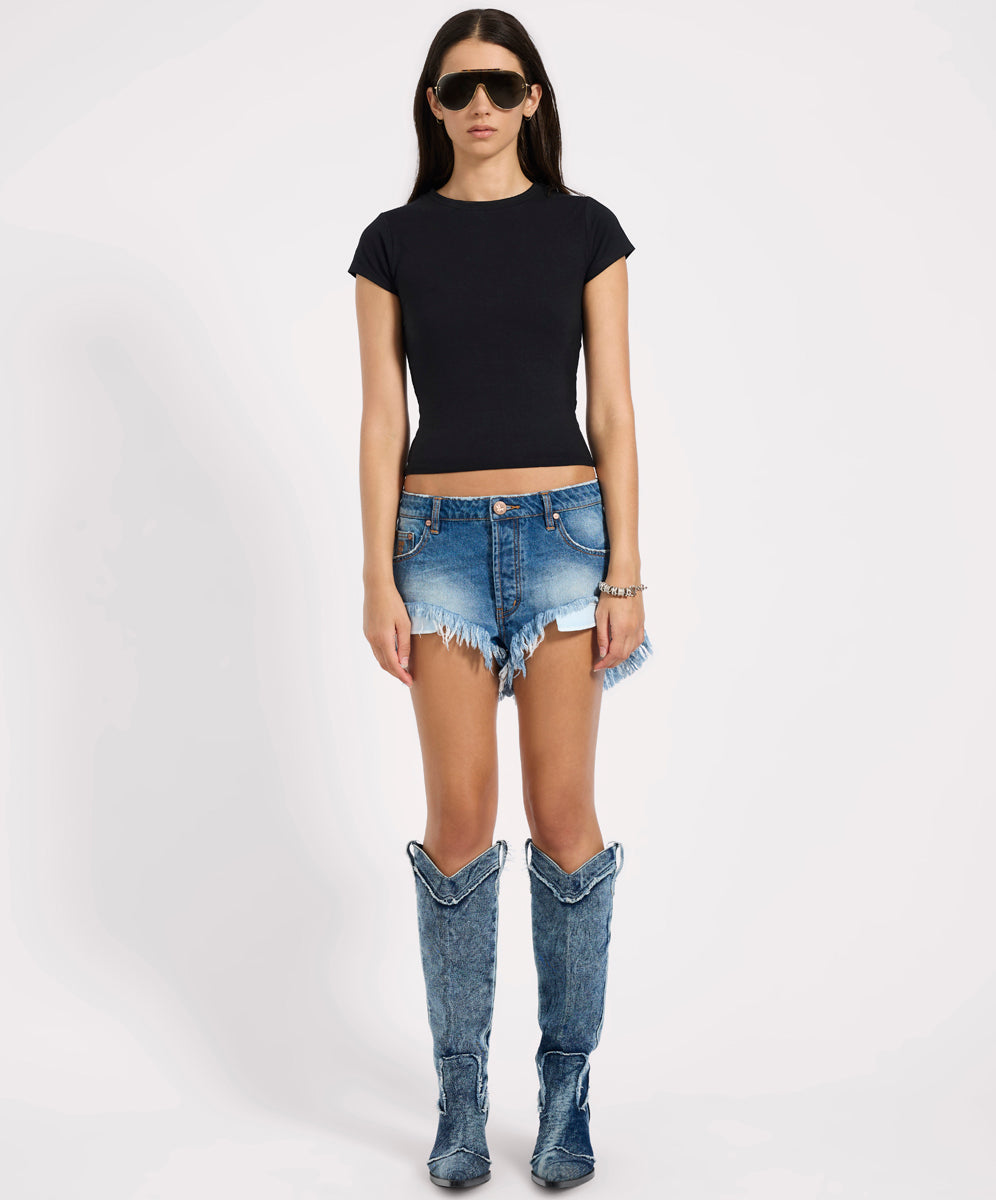 Rollers Rollers Low Waist Denim Shorts - Pacifica Blue