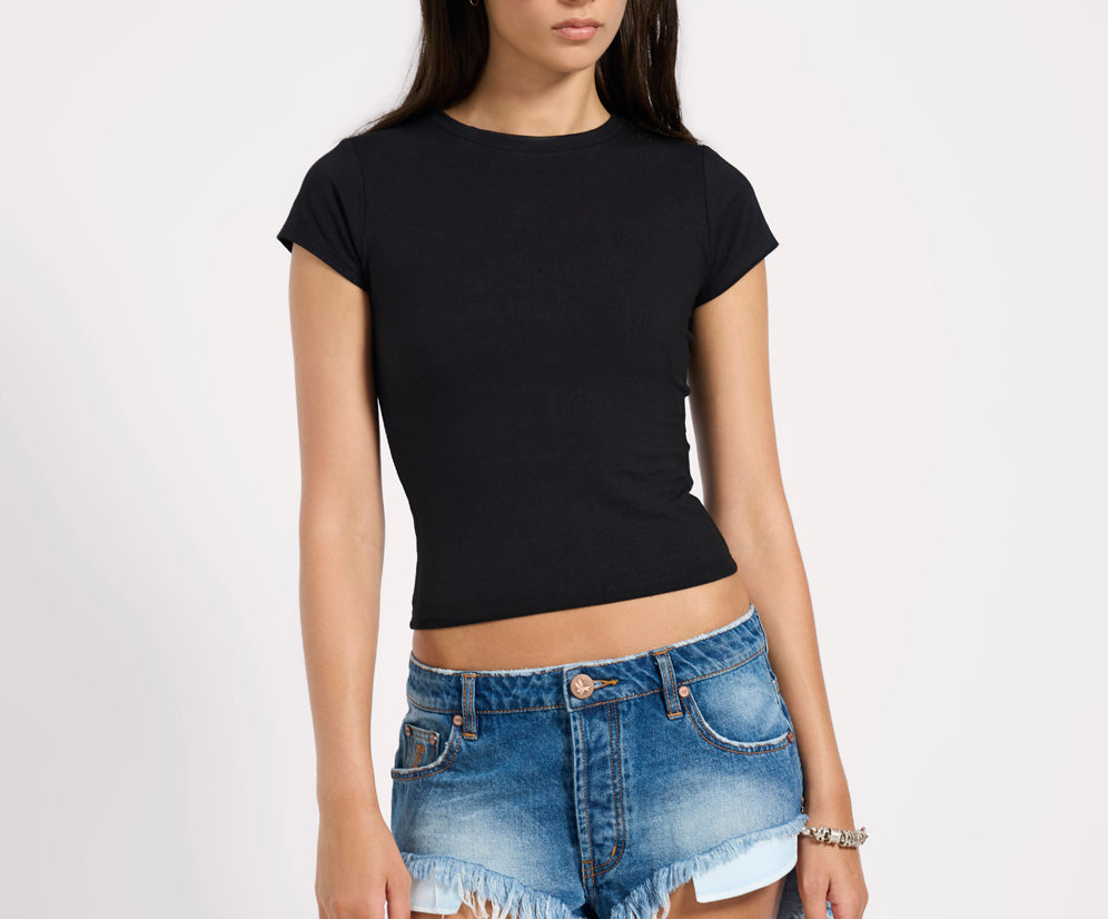 Rollers Low Waist Denim Shorts - Pacifica Blue