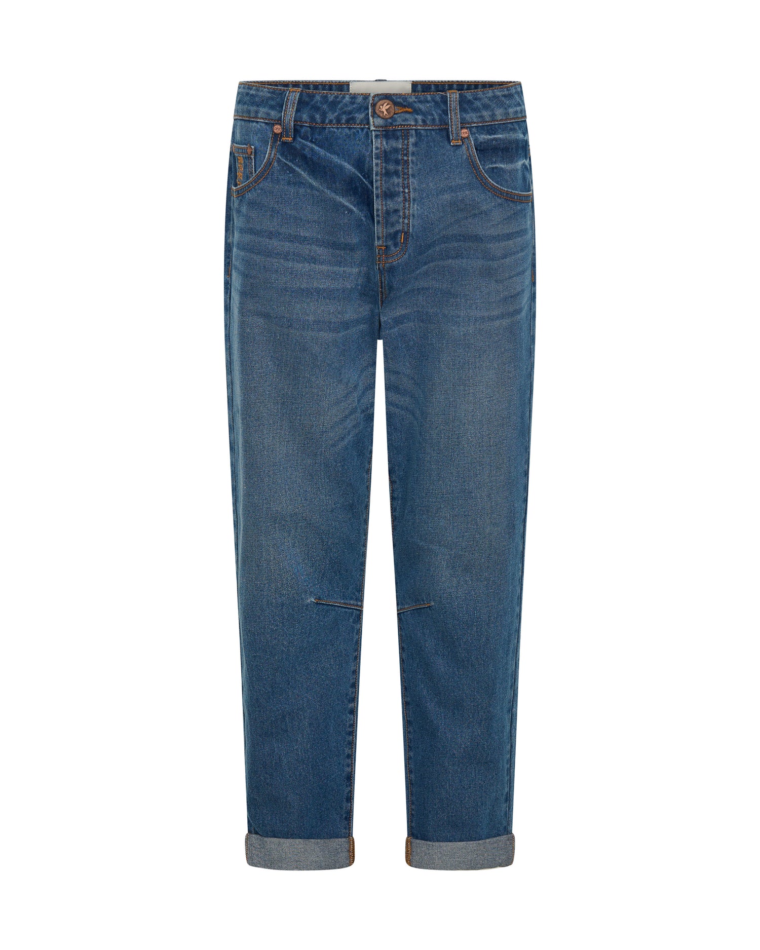 Women's Denim Jeans Saints Low Waist Boyfriend Denim Jeans - Pacifica Blue