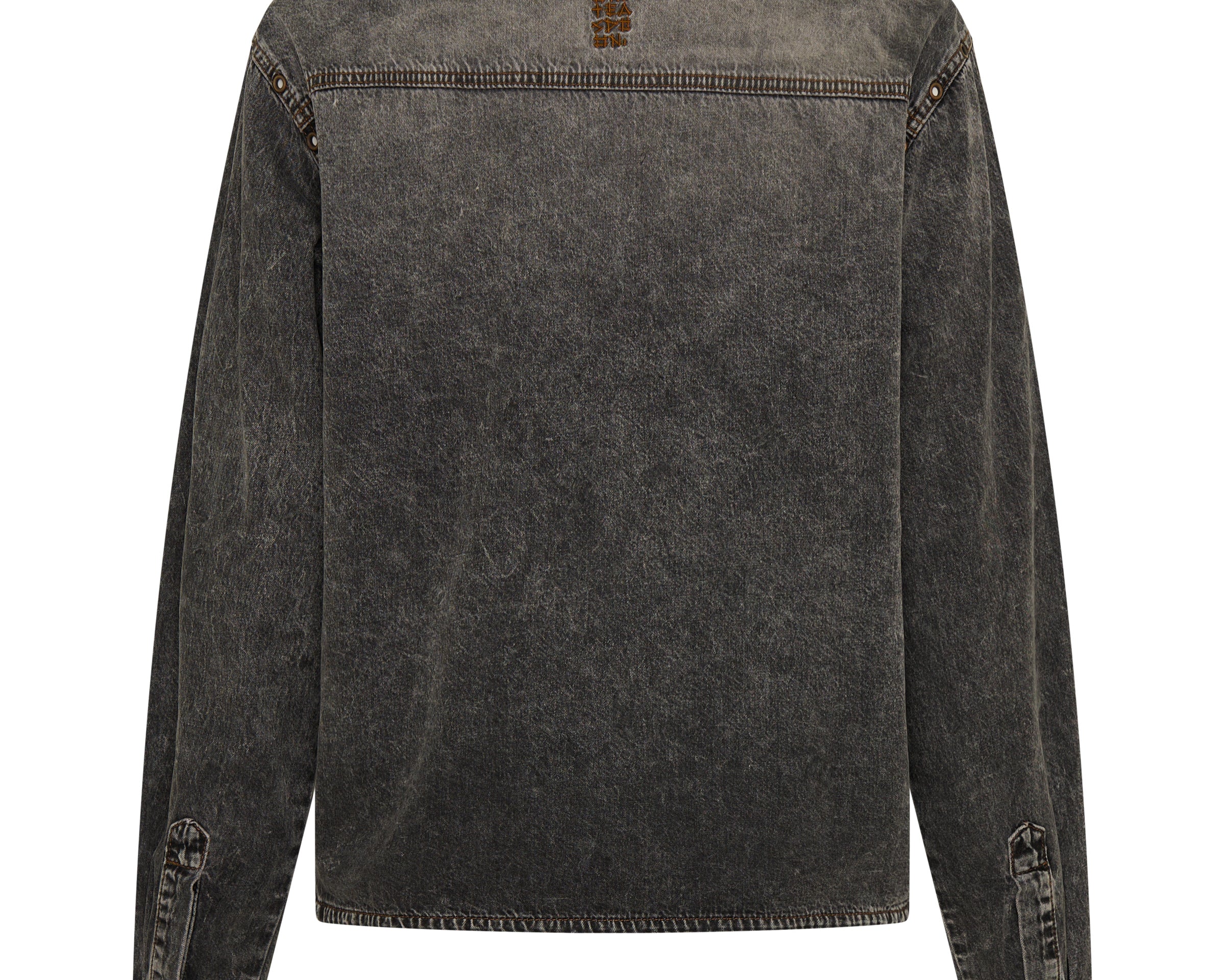Nixie Eyelet Classic Fit Denim Shirt - Charcoal Black