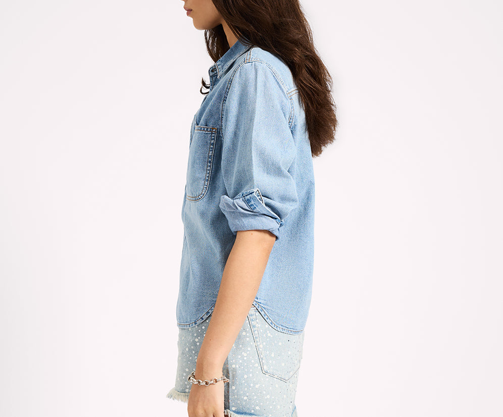Nixie Classic Fit Denim Shirt - Fleetwood Blue