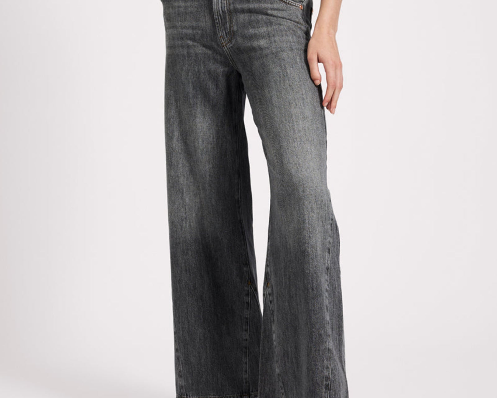 Cruisers Mid Waist Bootcut Flare Denim Jeans - Charcoal Grey