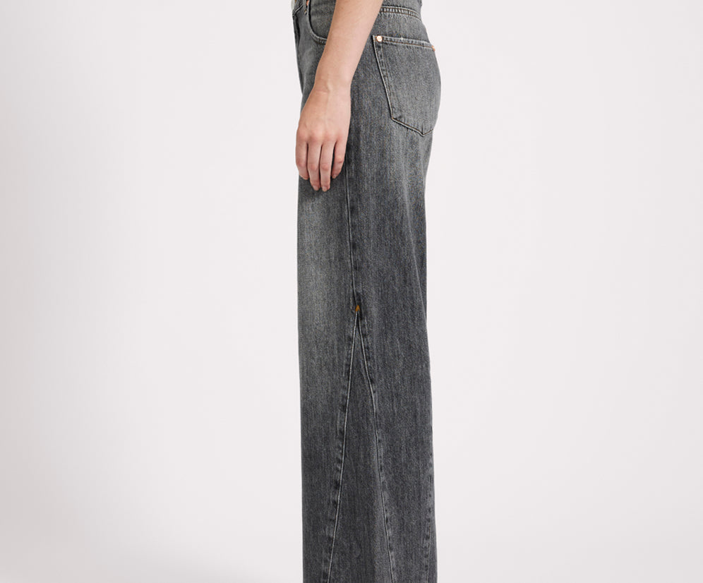 Cruisers Mid Waist Bootcut Flare Denim Jeans - Charcoal Grey