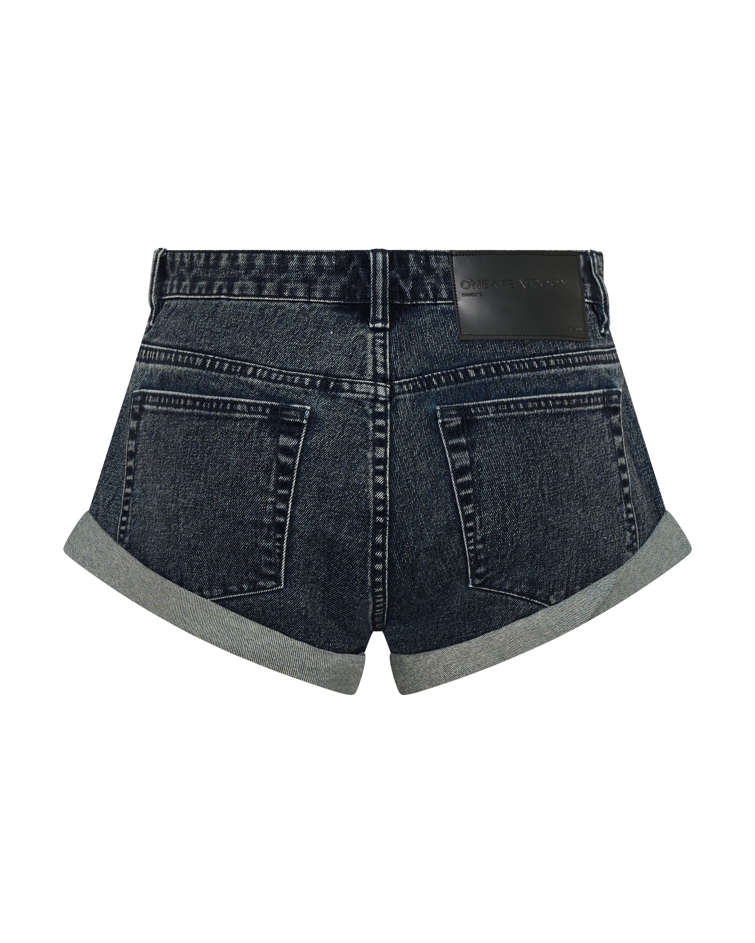 パンツ TENDERLOIN DENIM SHORTS ONE WASH Bandits Low Waist Denim Shorts - Indigo Blue | One Teaspoon USA