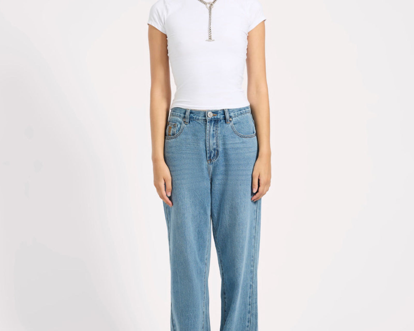 Baxters Mid Waist Wide Leg Denim Jeans - Blue Crush