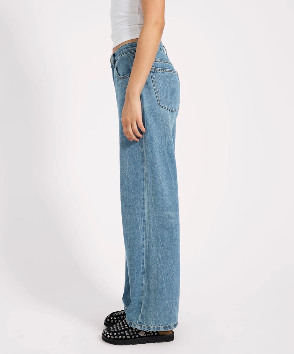 Baxters Mid Waist Wide Leg Denim Jeans - Blue Crush | One