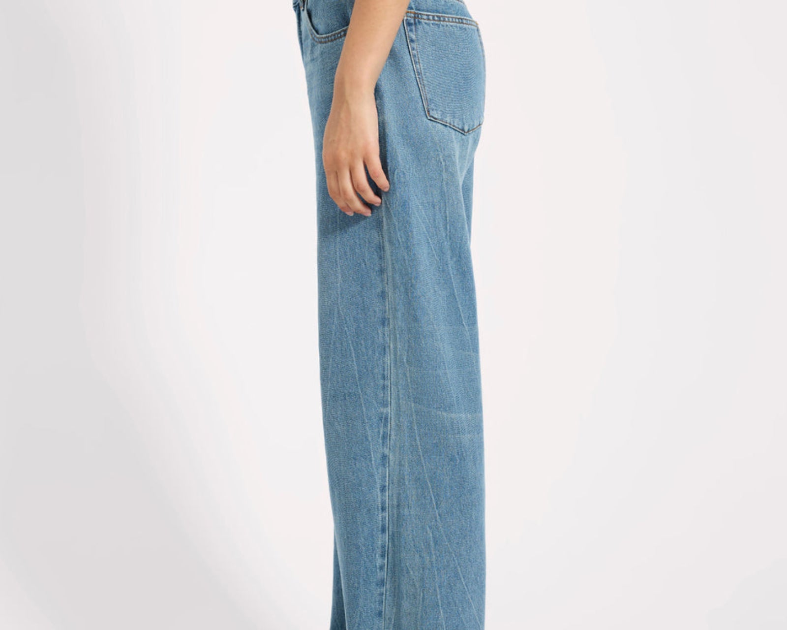 Baxters Mid Waist Wide Leg Denim Jeans - Blue Crush