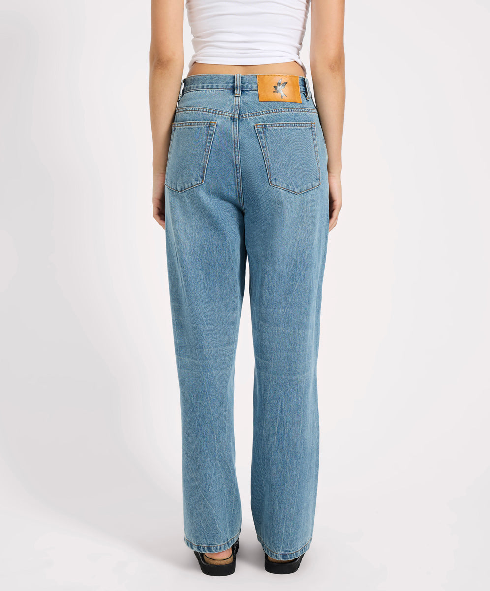 Baxters Mid Waist Wide Leg Denim Jeans - Blue Crush | One
