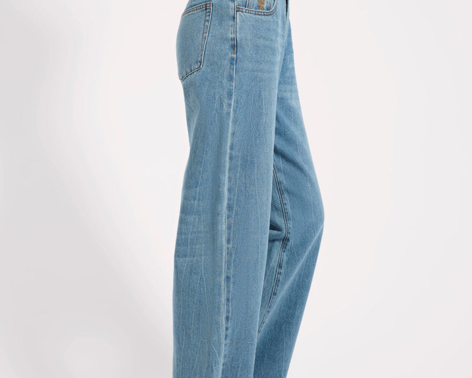 Baxters Mid Waist Wide Leg Denim Jeans - Blue Crush