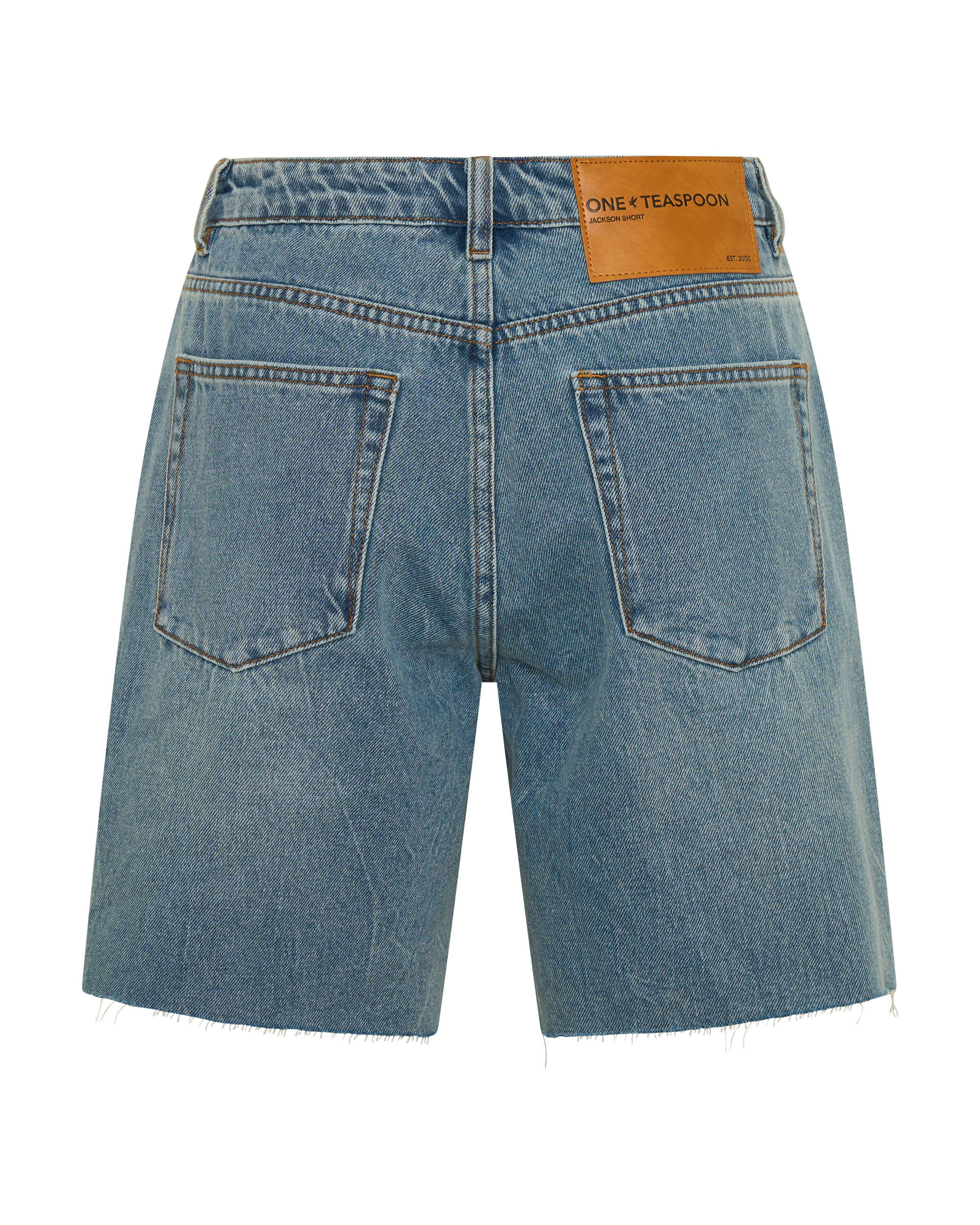 Jacksons Mid Waist Wide Leg Denim Shorts - Blue Crush | One