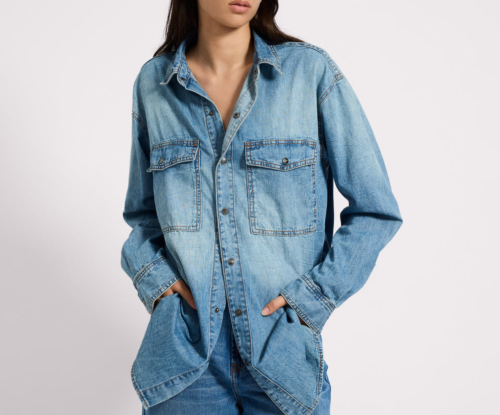 Essential Denim Shirt - Blue Crush