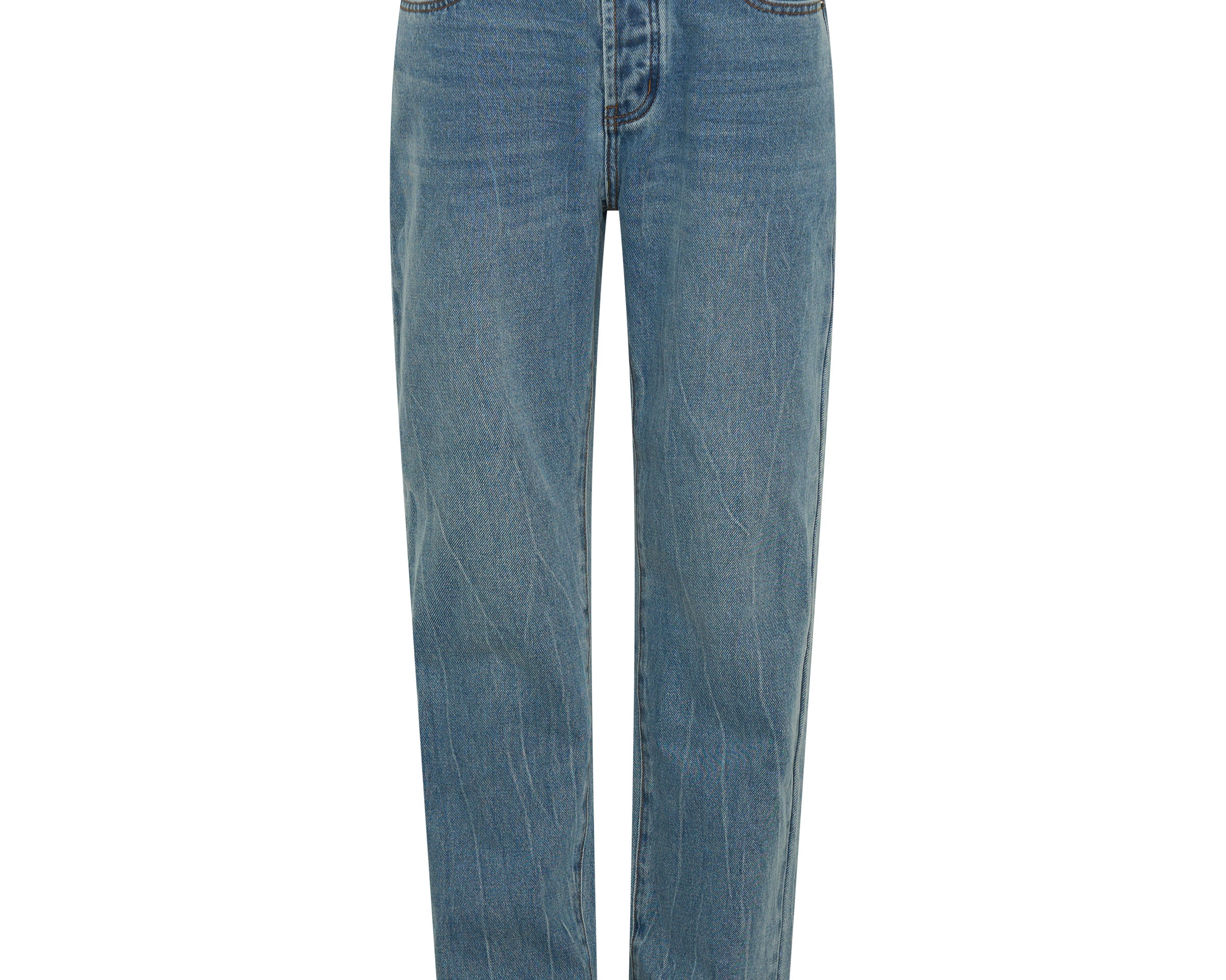 Austins Mid Waist Relaxed Straight Leg Jeans - Blue Crush