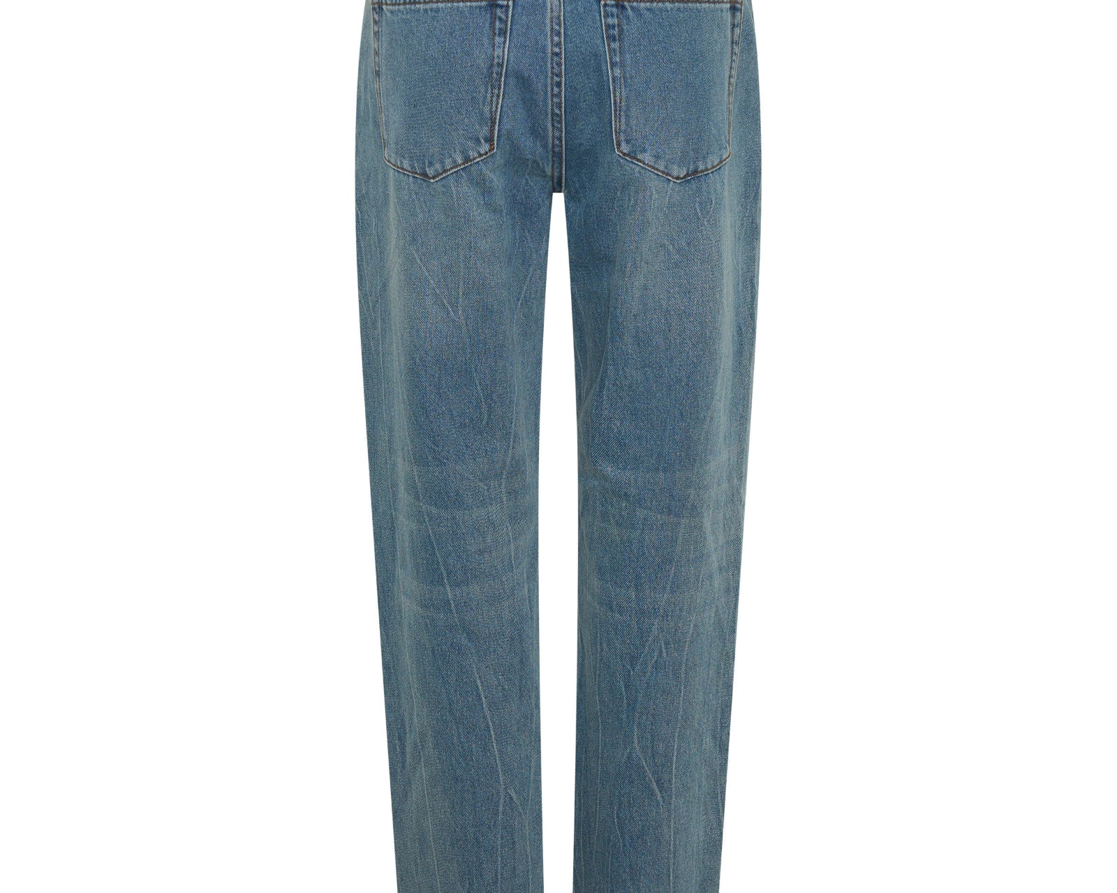 Austins Mid Waist Relaxed Straight Leg Jeans - Blue Crush