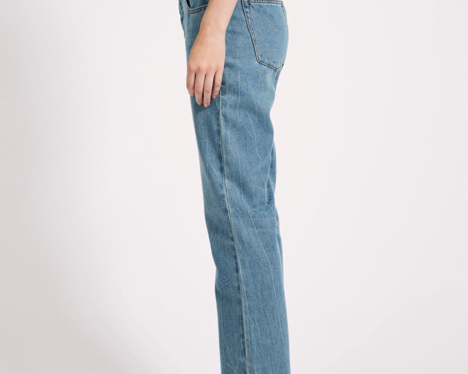 Austins Mid Waist Relaxed Straight Leg Jeans - Blue Crush