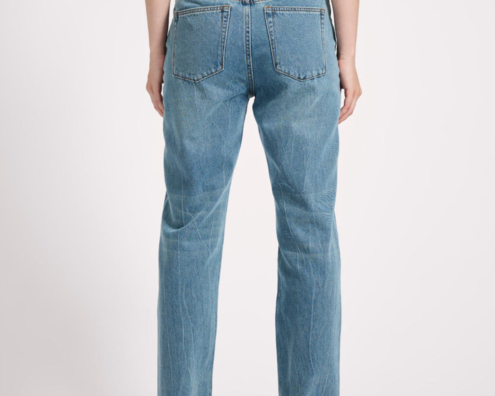 Austins Mid Waist Relaxed Straight Leg Jeans - Blue Crush