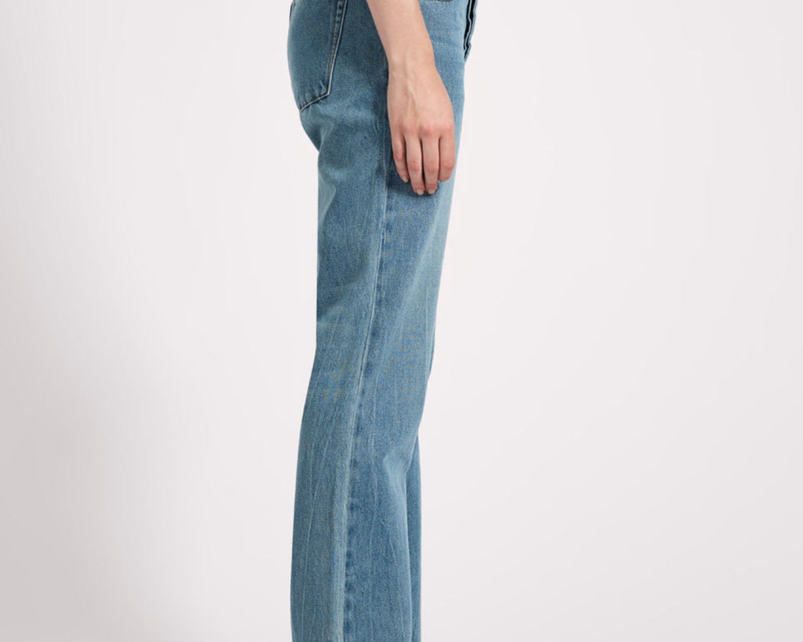 Austins Mid Waist Relaxed Straight Leg Jeans - Blue Crush