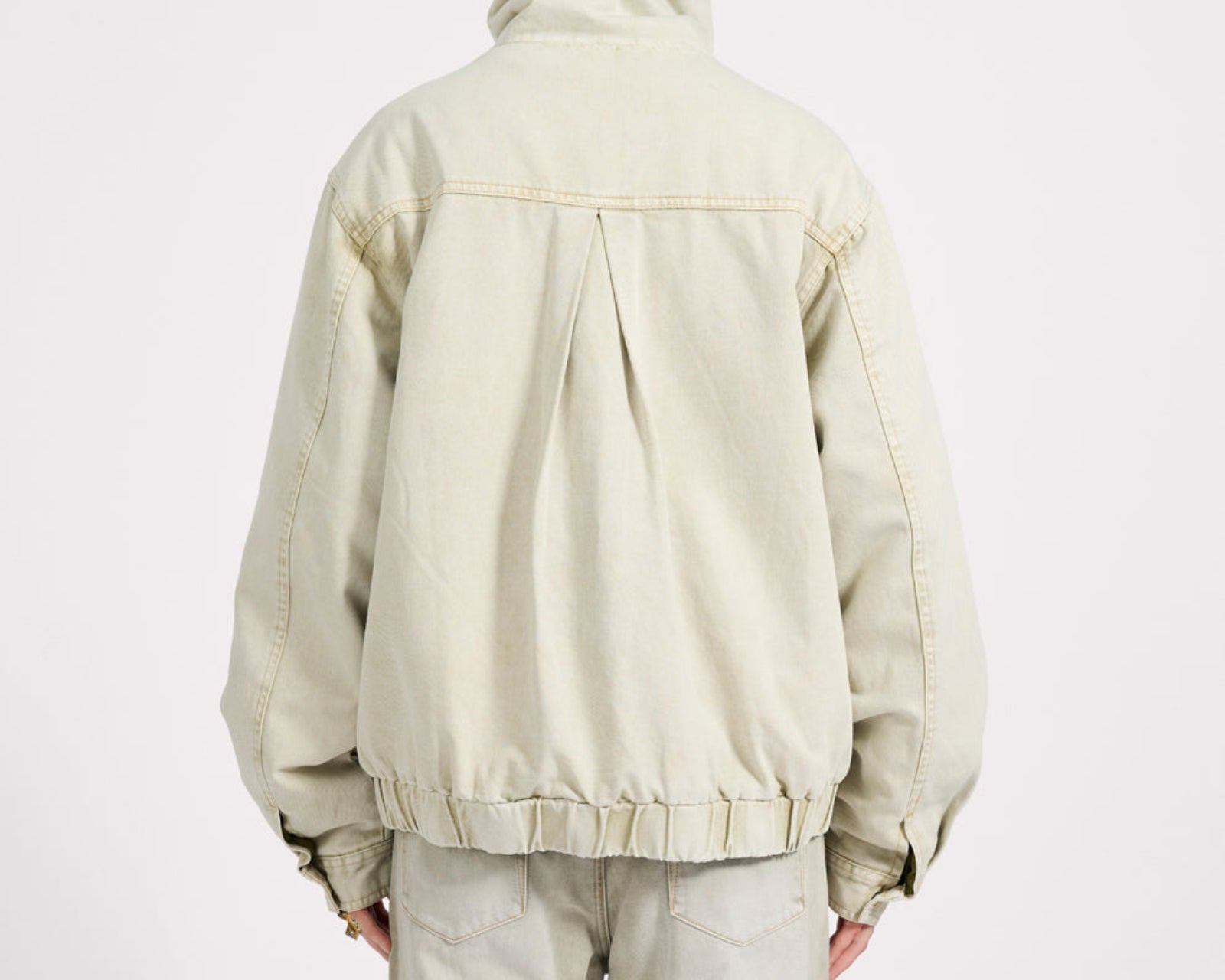 Denim Utility Puffer Jacket - Antique Stone