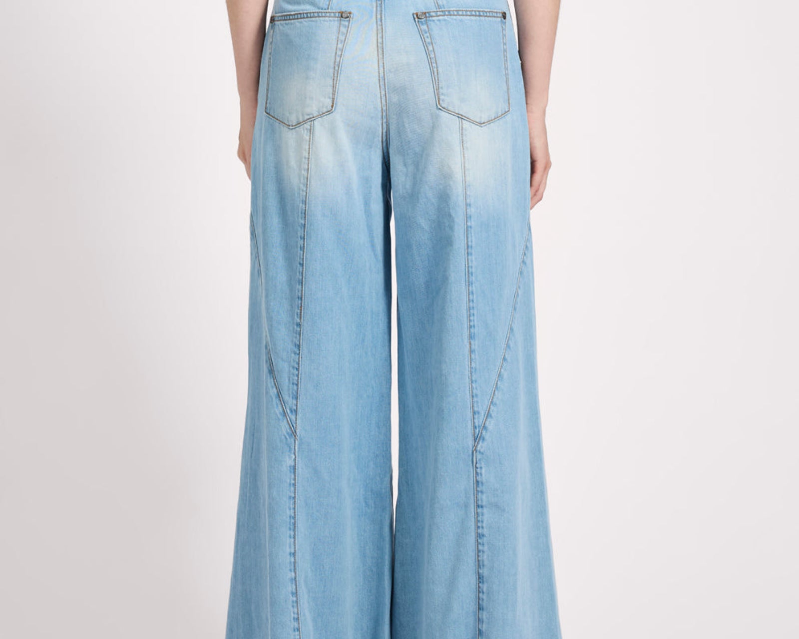 Hollywoods High Waist Wide Leg Denim Jeans