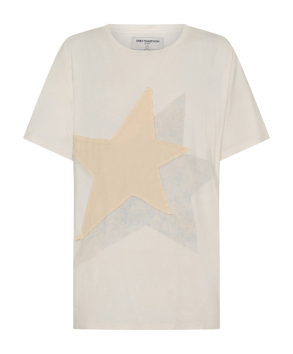 Shadow Star Boyfriend Tee - Cream