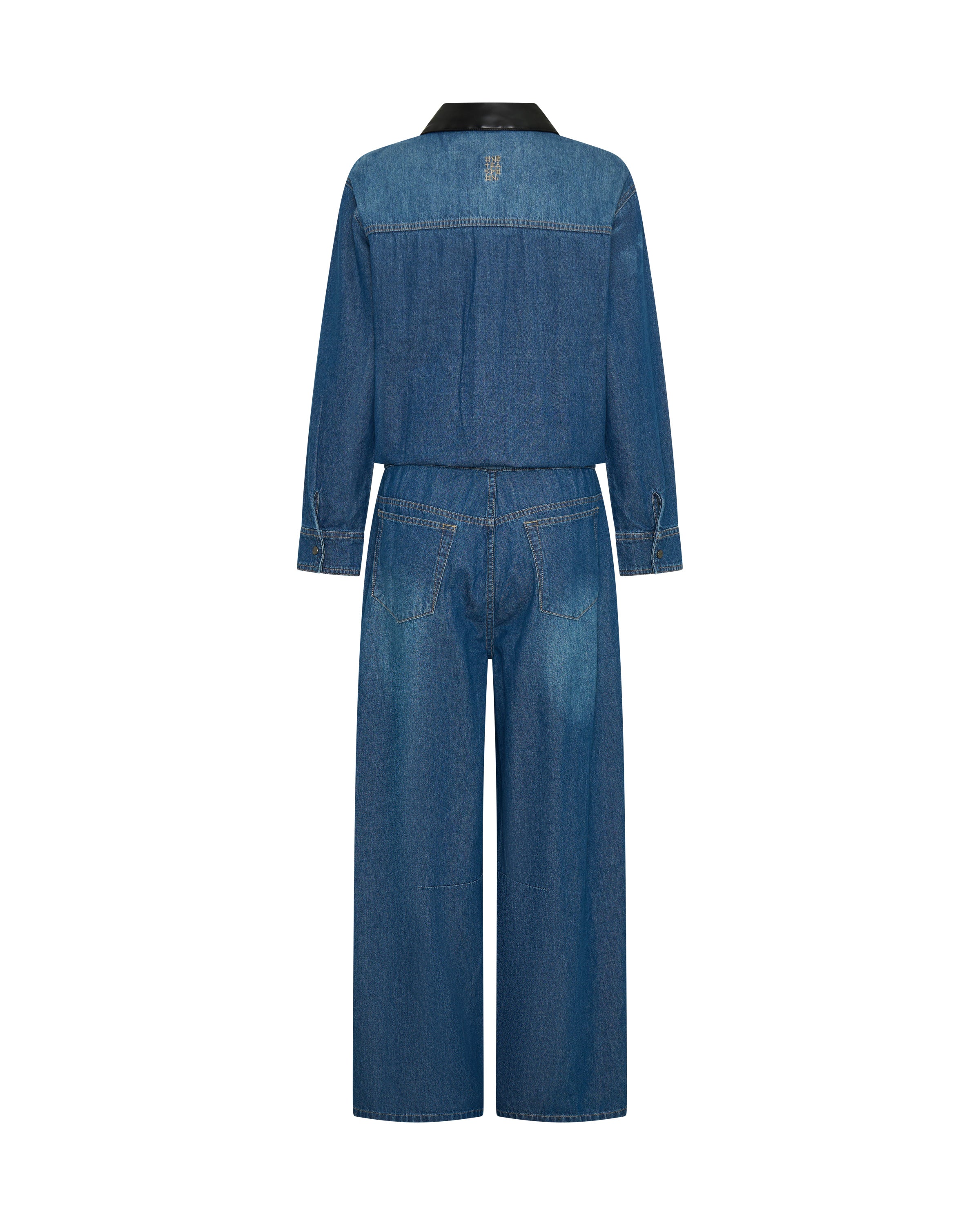 Izzy Drawstring Boiler Denim Jumpsuit - Blue Pasadena | One