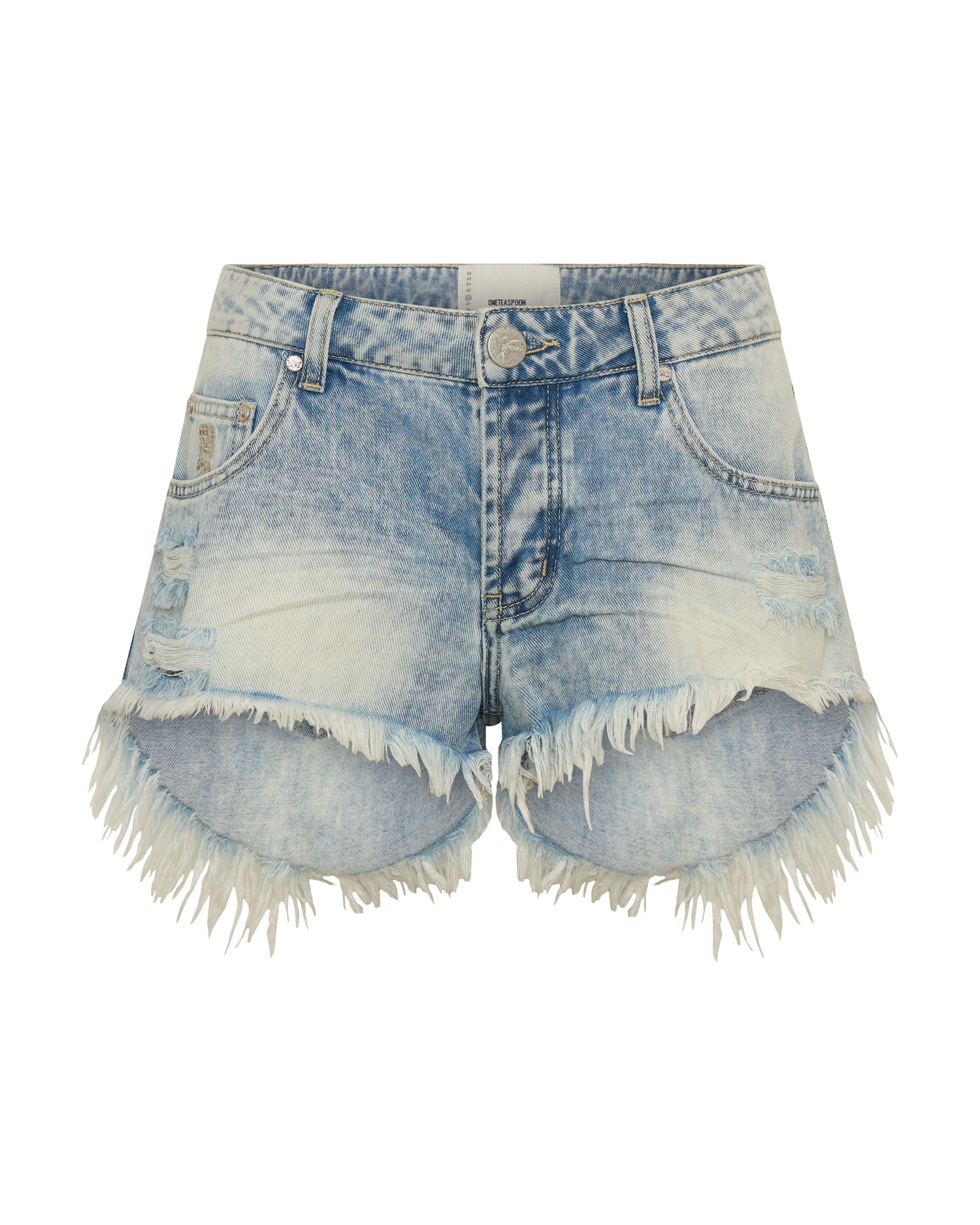 Low Waist Denim Shorts Bonitas Low Waist Denim Shorts - Sunset Blue