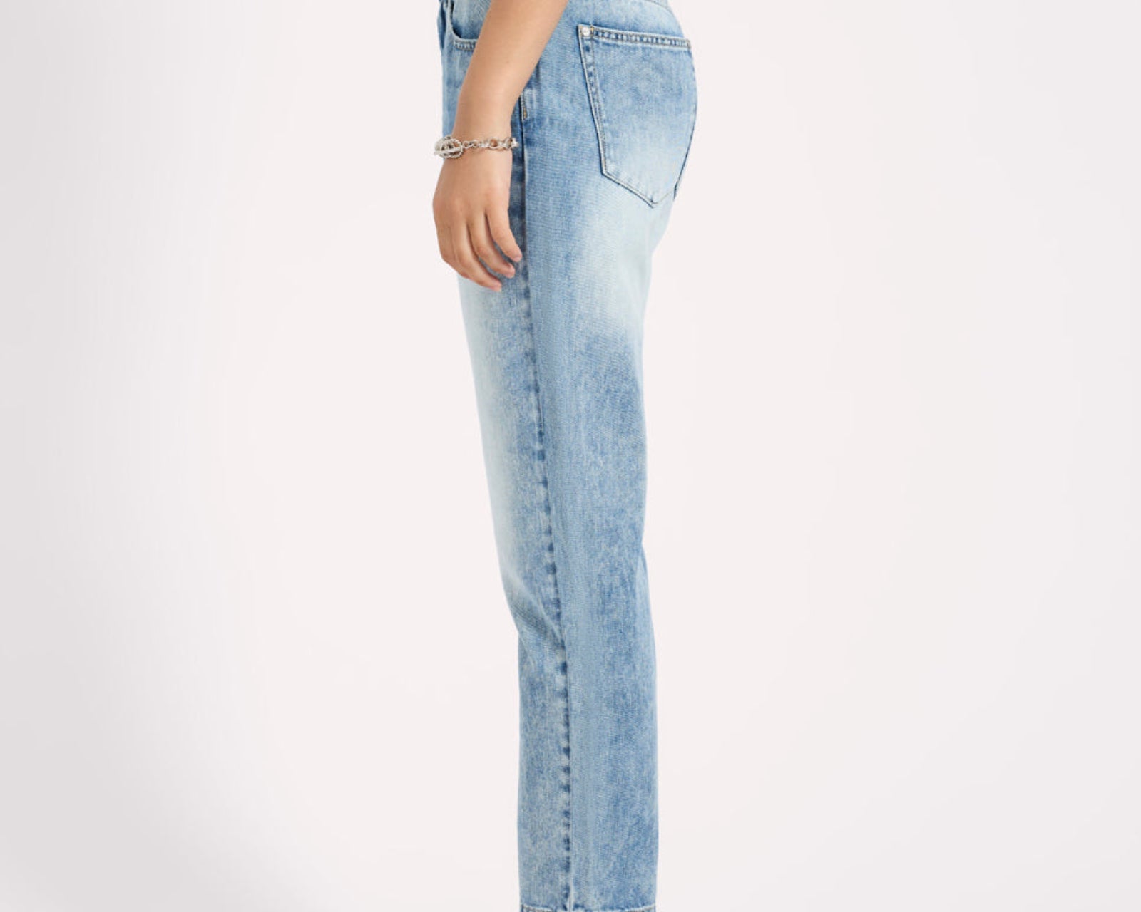 Slims High Waist Cropped Slim Fit Denim Jeans - Sunset Blue