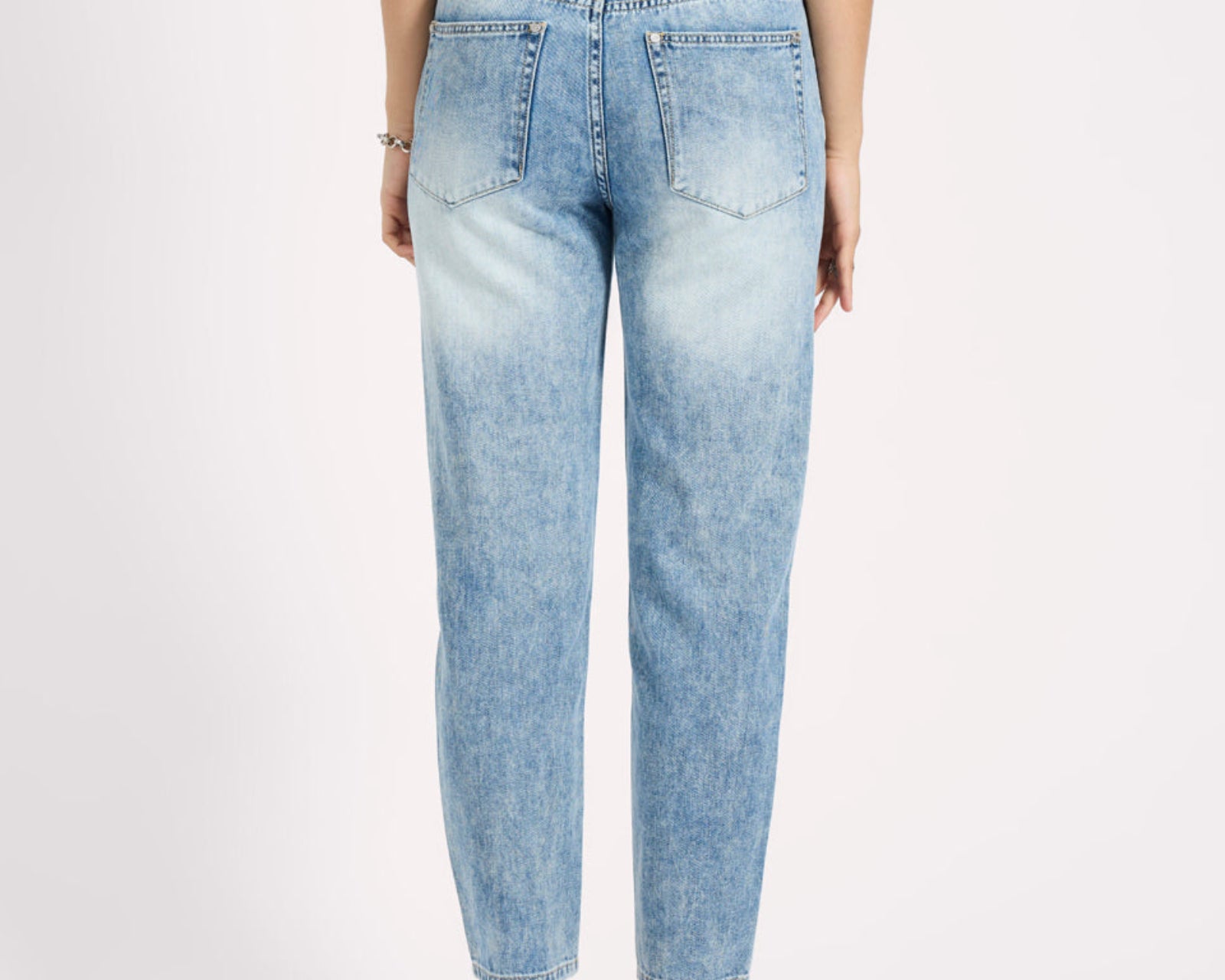 Slims High Waist Cropped Slim Fit Denim Jeans - Sunset Blue