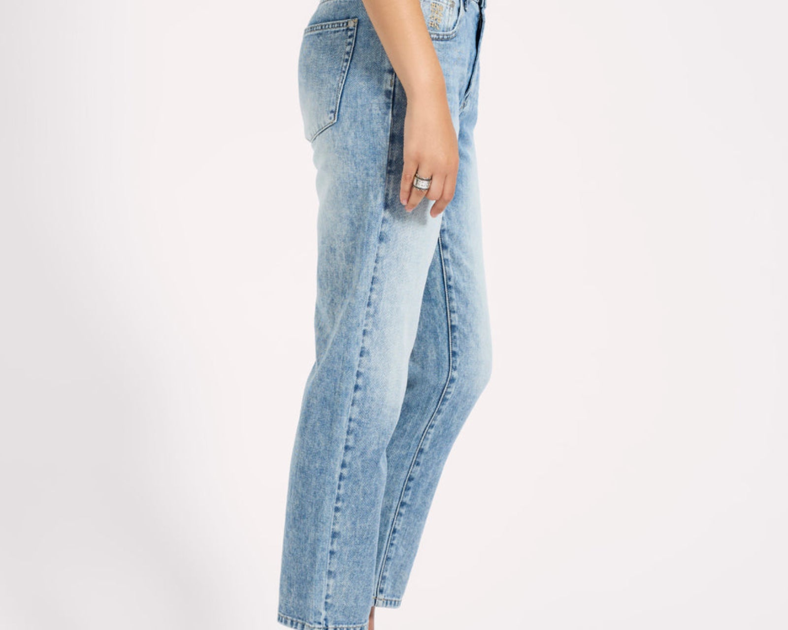 Slims High Waist Cropped Slim Fit Denim Jeans - Sunset Blue