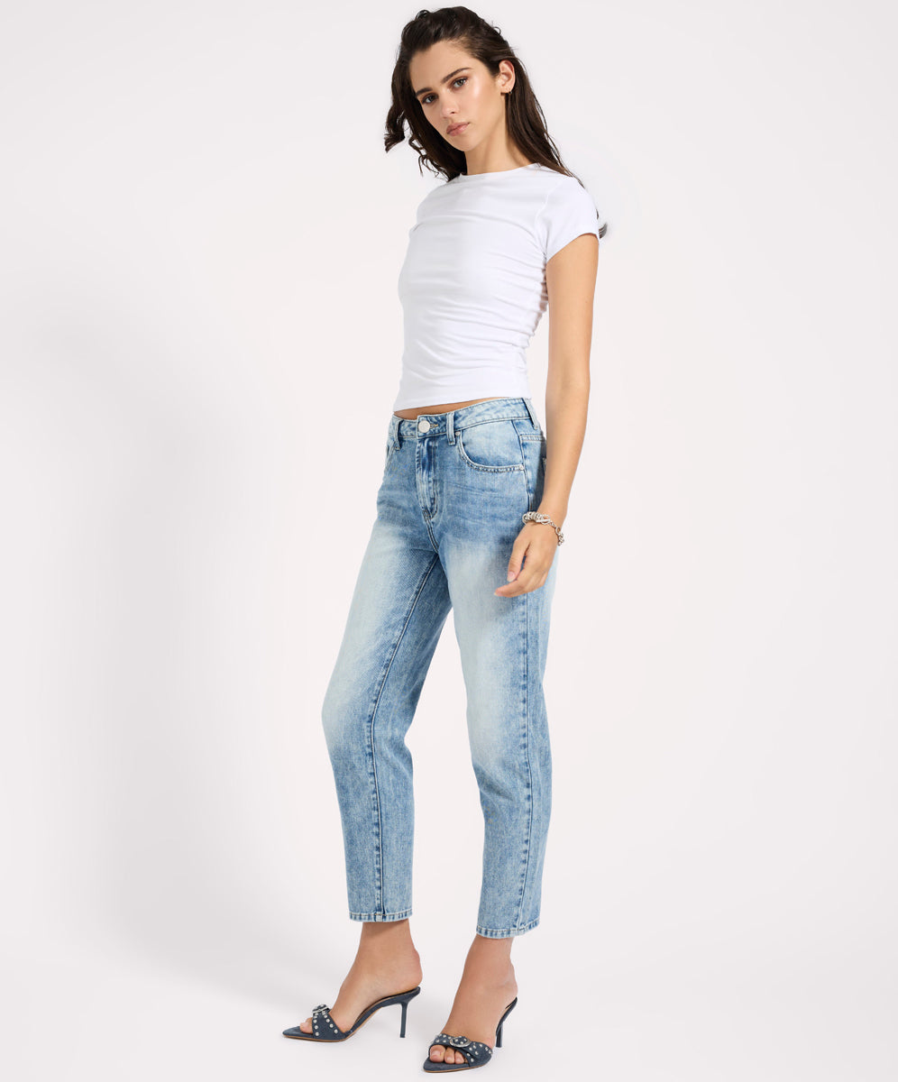 Women's Denim Jeans Slims High Waist Cropped Slim Fit Denim Jeans - Sunset Blue