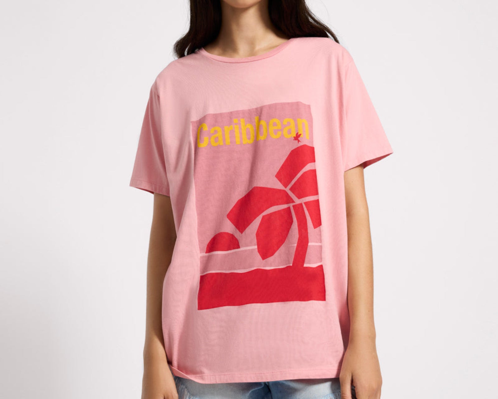 Caribbean Boyfriend Tee - Pink